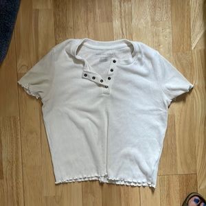 Comfy white American Eagle button shirt